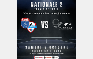 Match N2 le 05/10 à domicile contre Istres