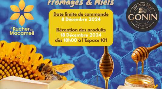 Vente Miel & Fromage - Novembre 2024